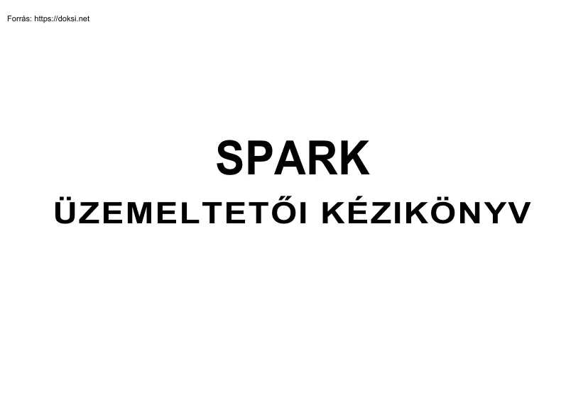 Chevrolet Spark üzemeltetői kézikönyv