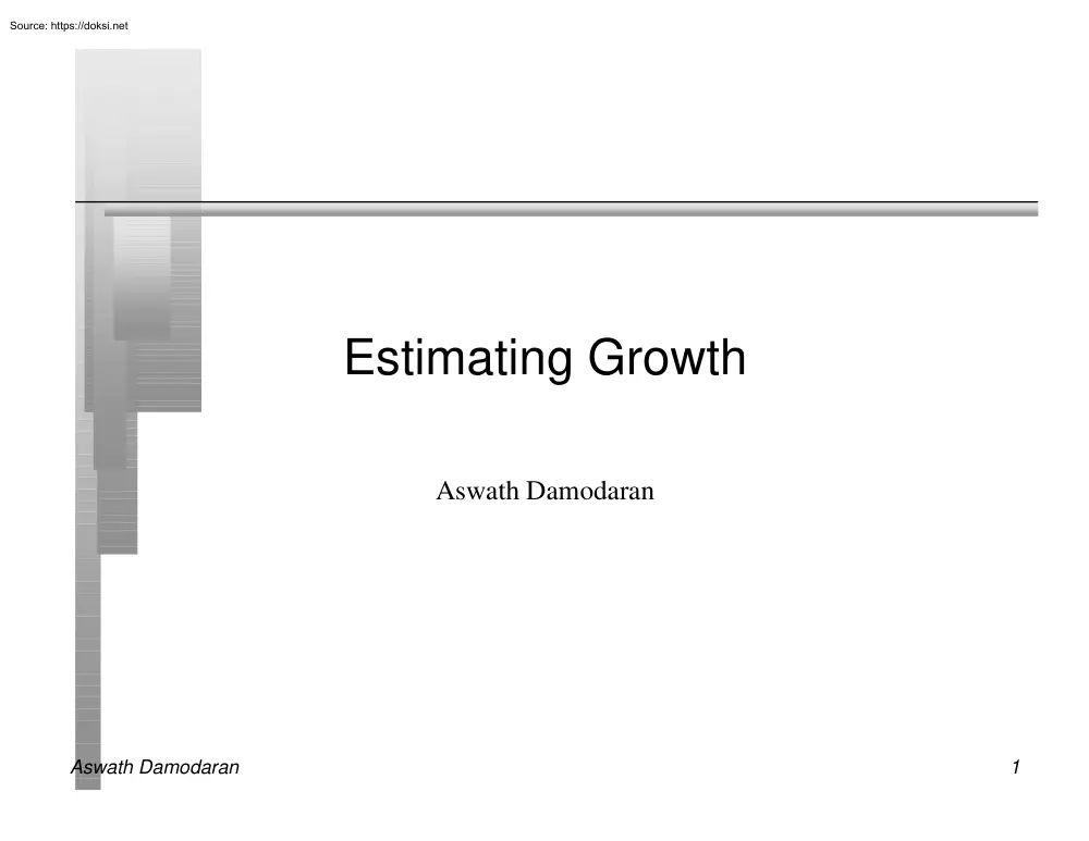 Aswath Damodaran - Estimating growth