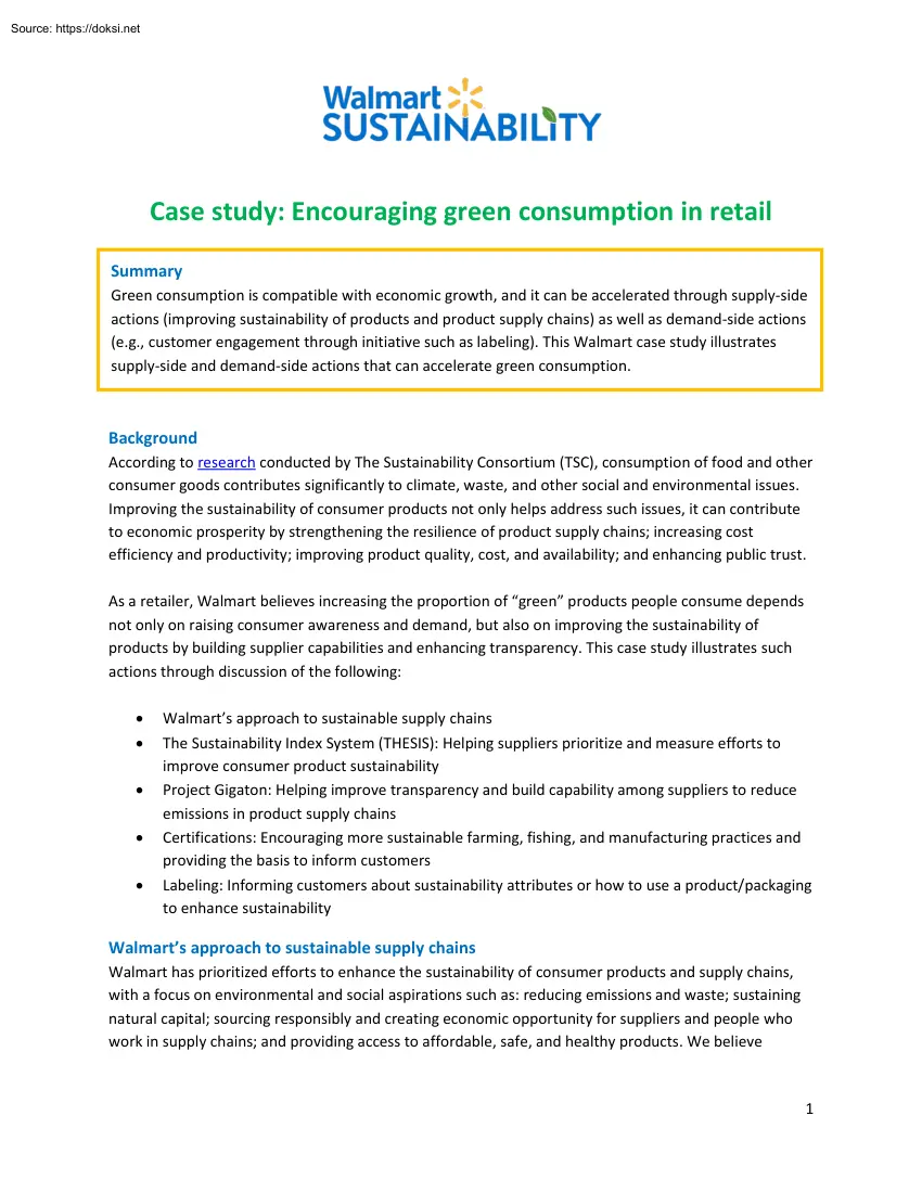 Encouraging Green Consumption in Retail