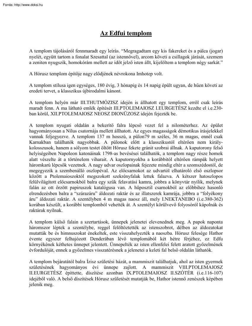 Az Edfui templom