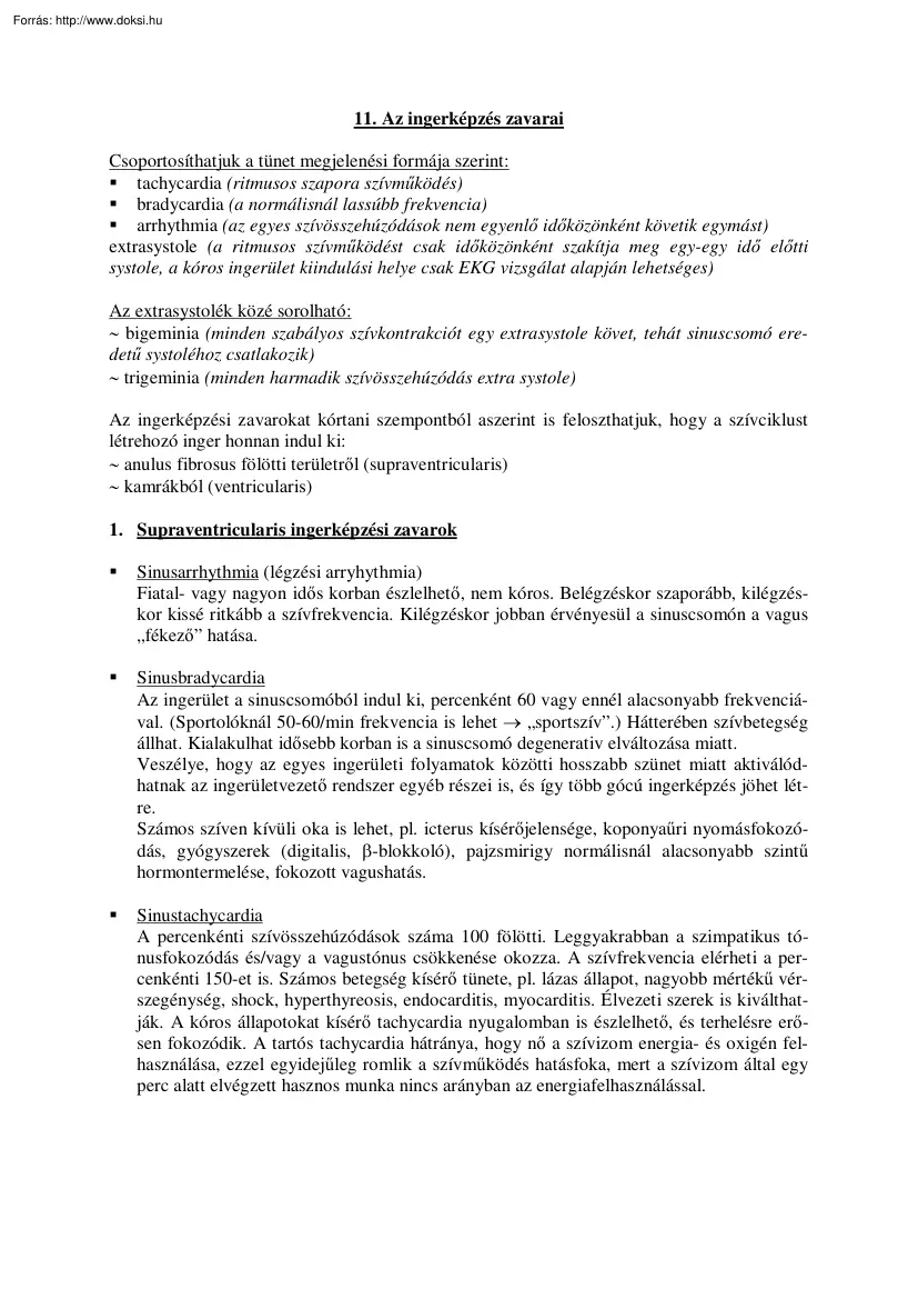 Az ingerképzés zavarai