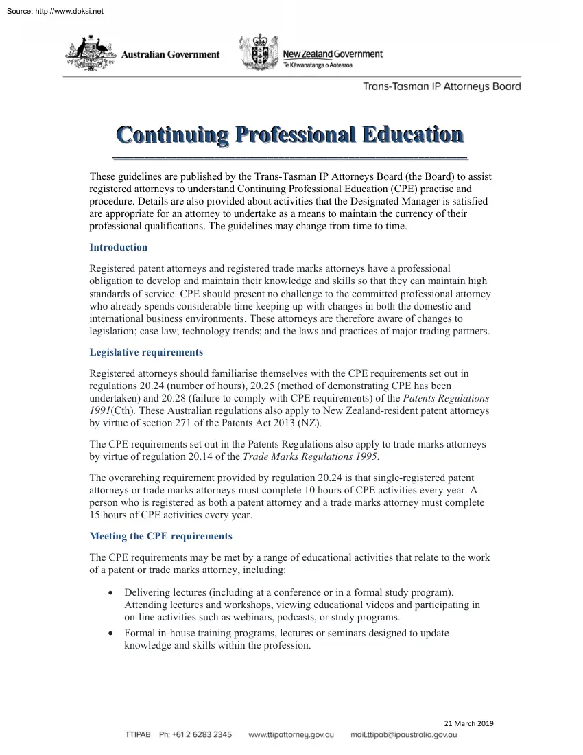Continuing Professional Education