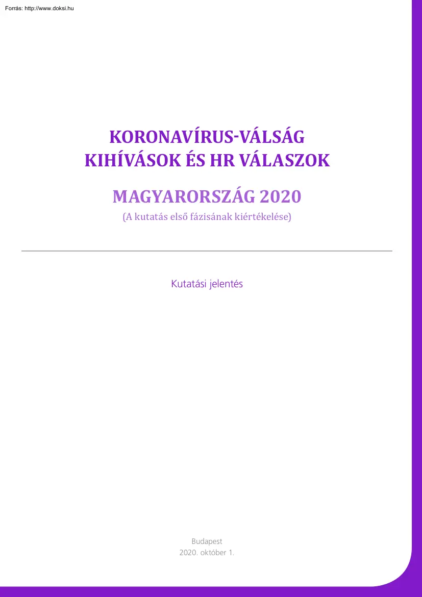 Poór József - Koronavírus-válság kihívások és HR válaszok