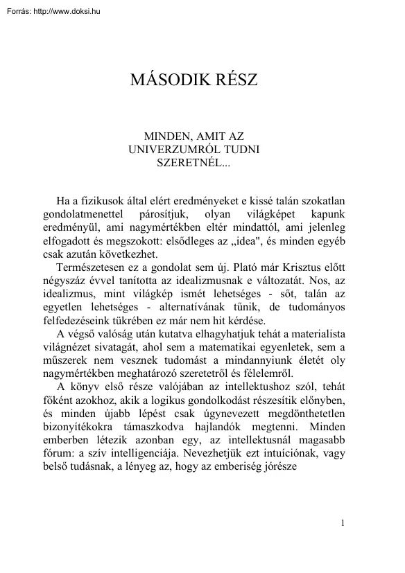 Balogh Béla - A végső valóság, második rész