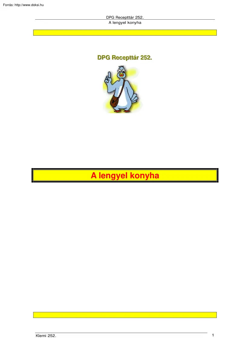 A lengyel konyha