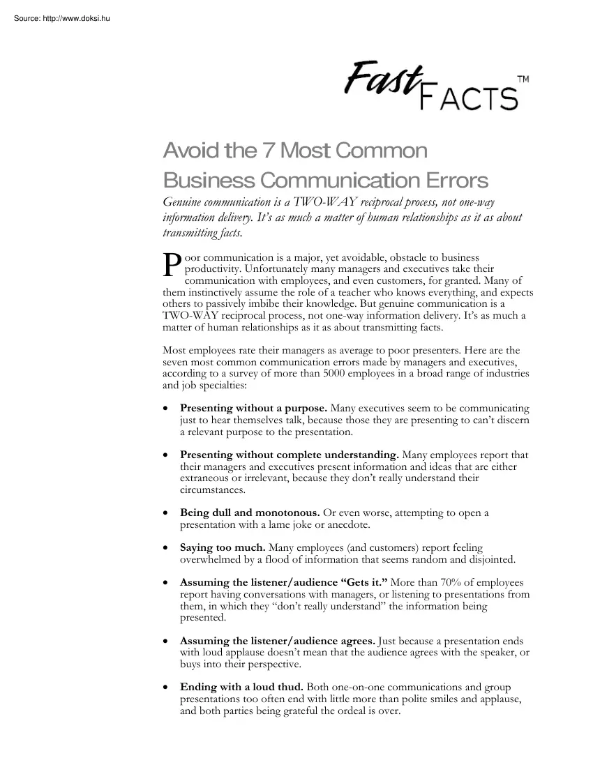 Avoid the 7 most common business communication errors