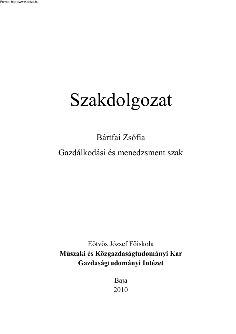 Bártfai Zsófia - Fair trade marketing szocális és táplálkozásmarketing megközelítésben