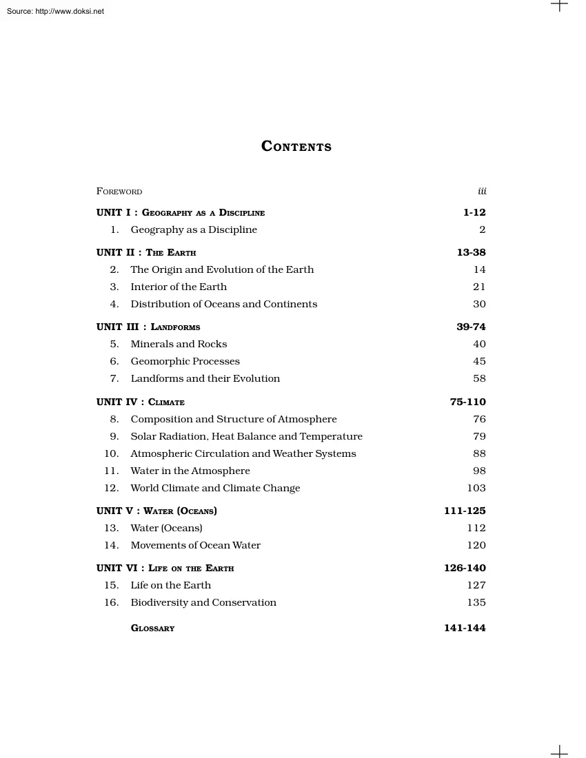 Fundamentals of Physical Geography Class