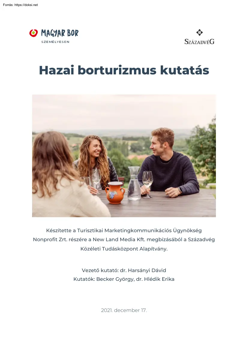 dr. Harsányi Dávid - Hazai borturizmus kutatás