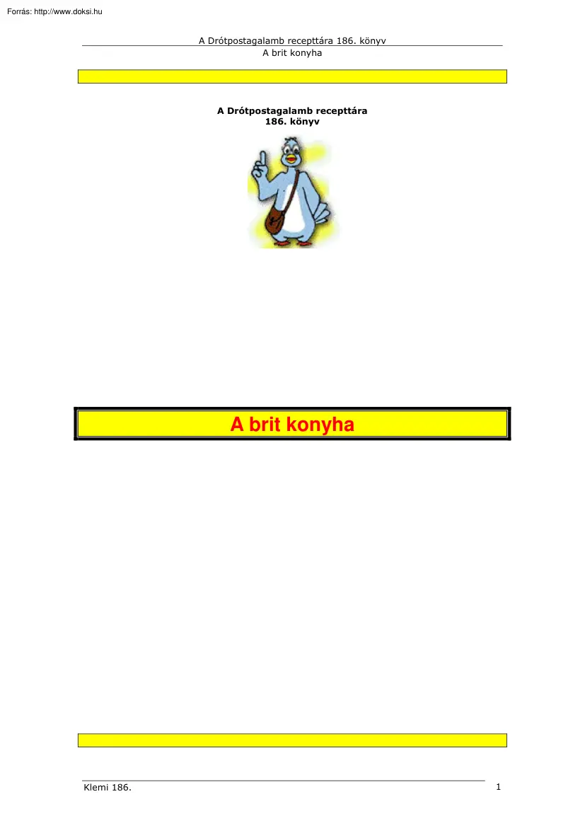 Klement András - A brit konyha