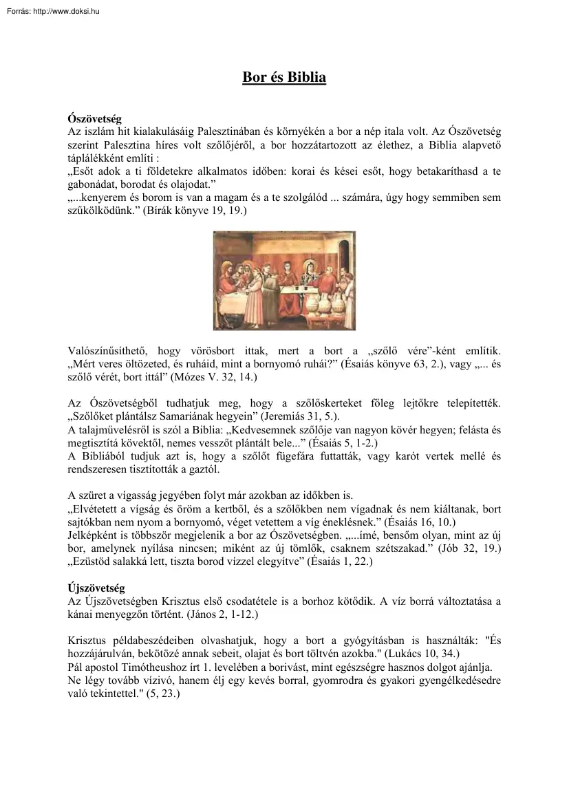 Bor és Biblia