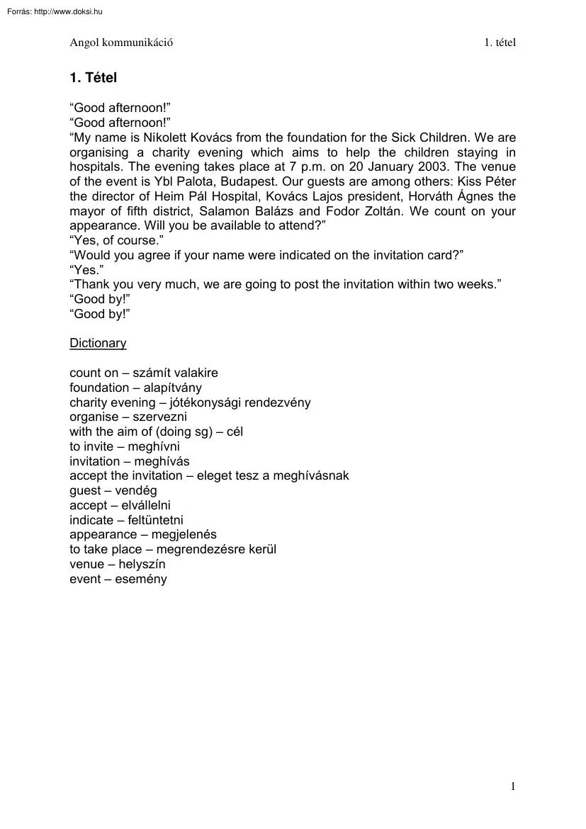 Dialógusok angol nyelven