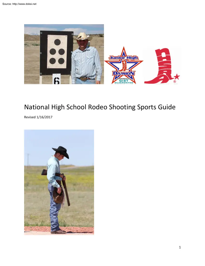 National High School Rodeo Shooting Sports Guide