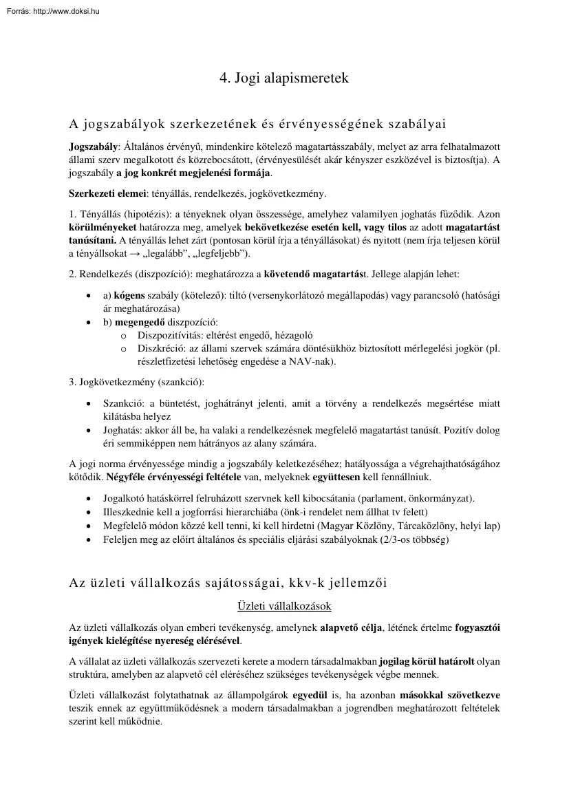 Bánár Ákos - Jogi alapismeretek