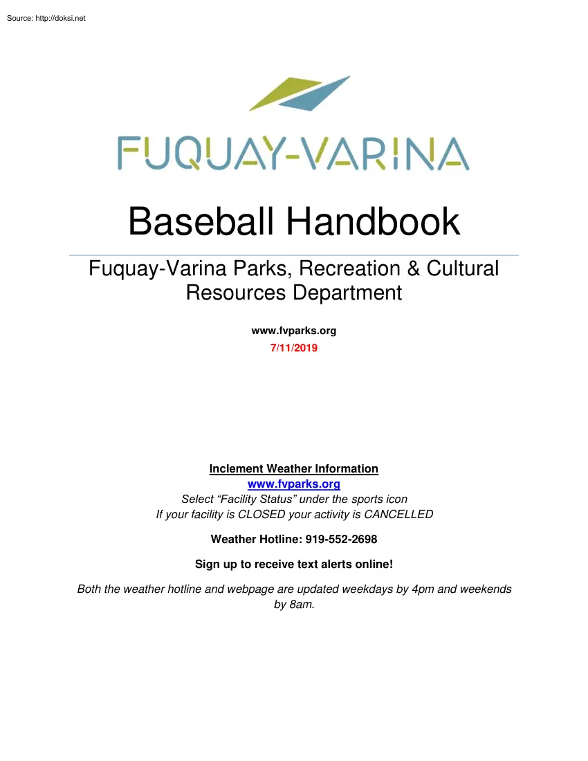 Baseball Handbook