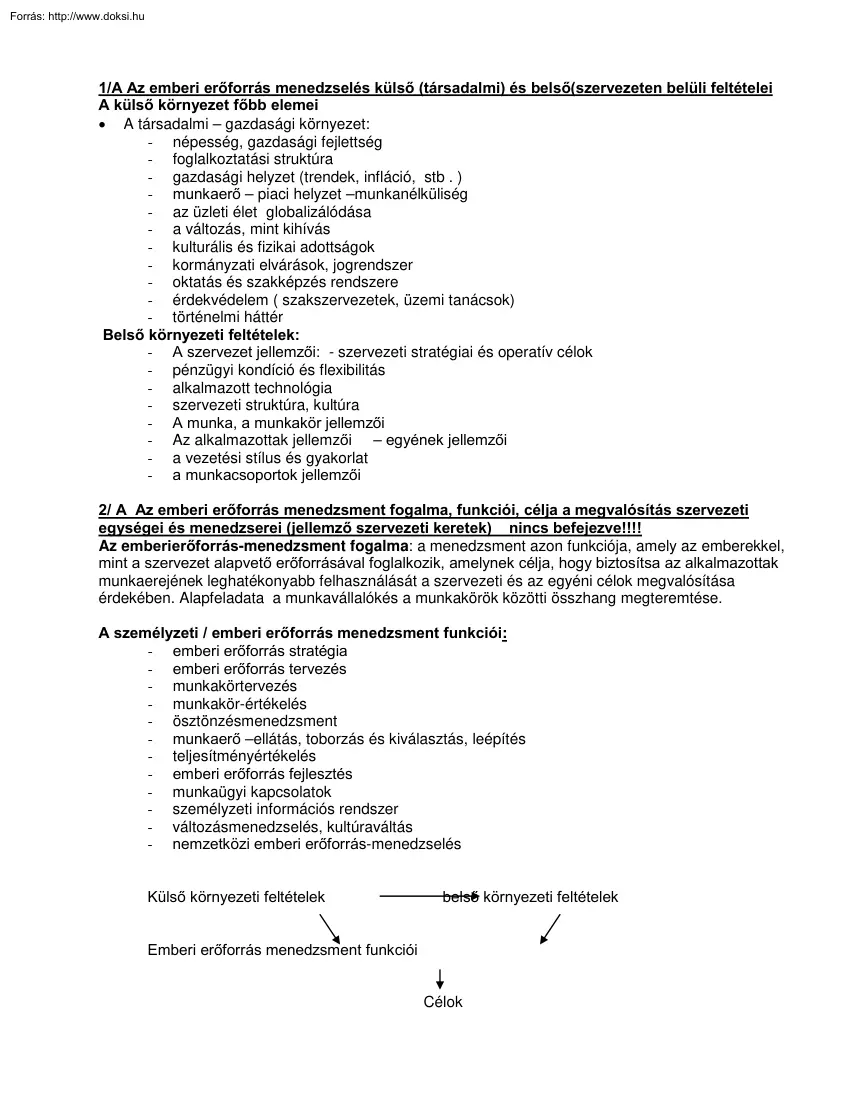 Humánerőforrás-menedzsment tételek, 2002