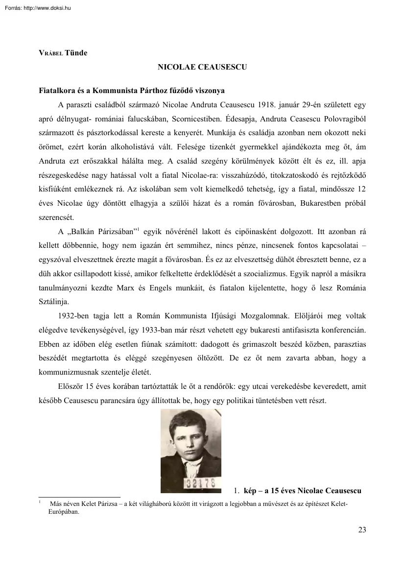 Vrábel Tünde - Nicolae Ceausescu
