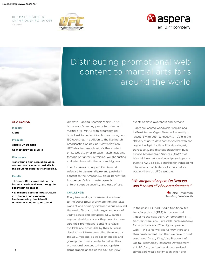 Distributing Promotional Web Content to Martial Arts Fans Around the World