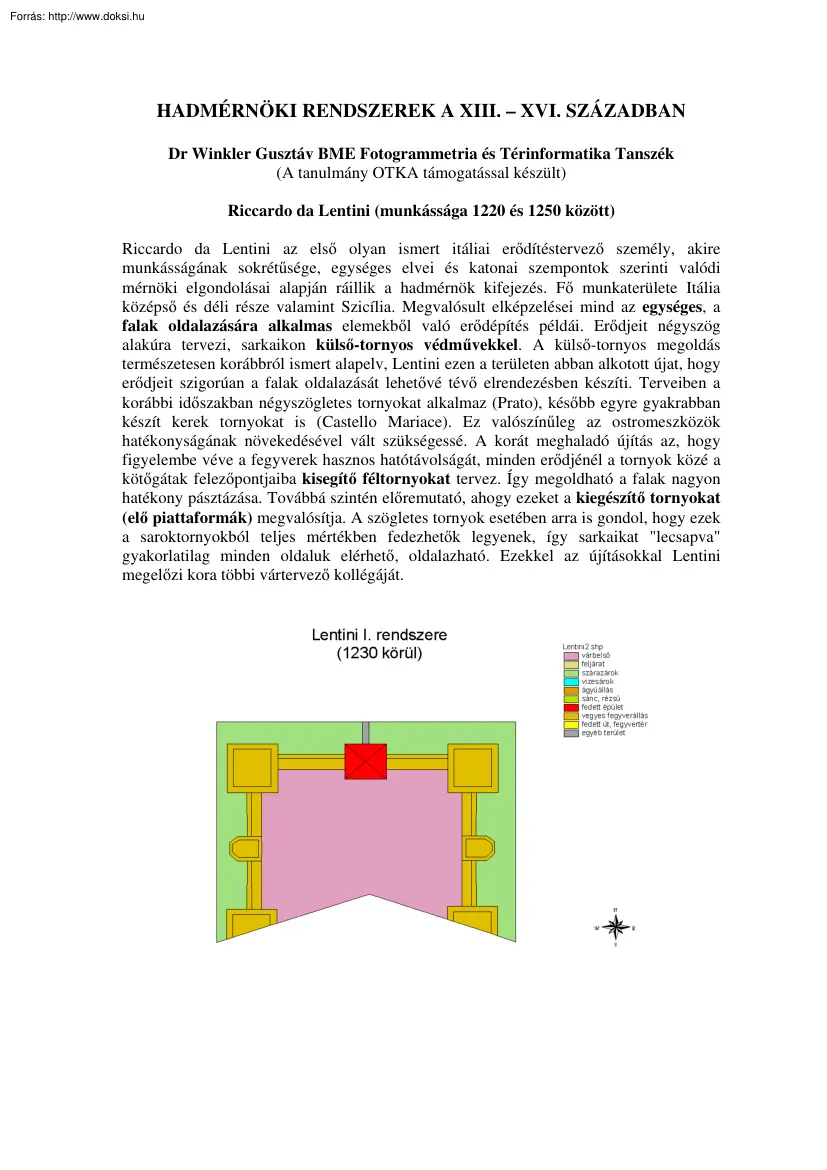 Dr. Winkler Gusztáv - Hadmérnöki rendszerek a XIII-XVI. században I