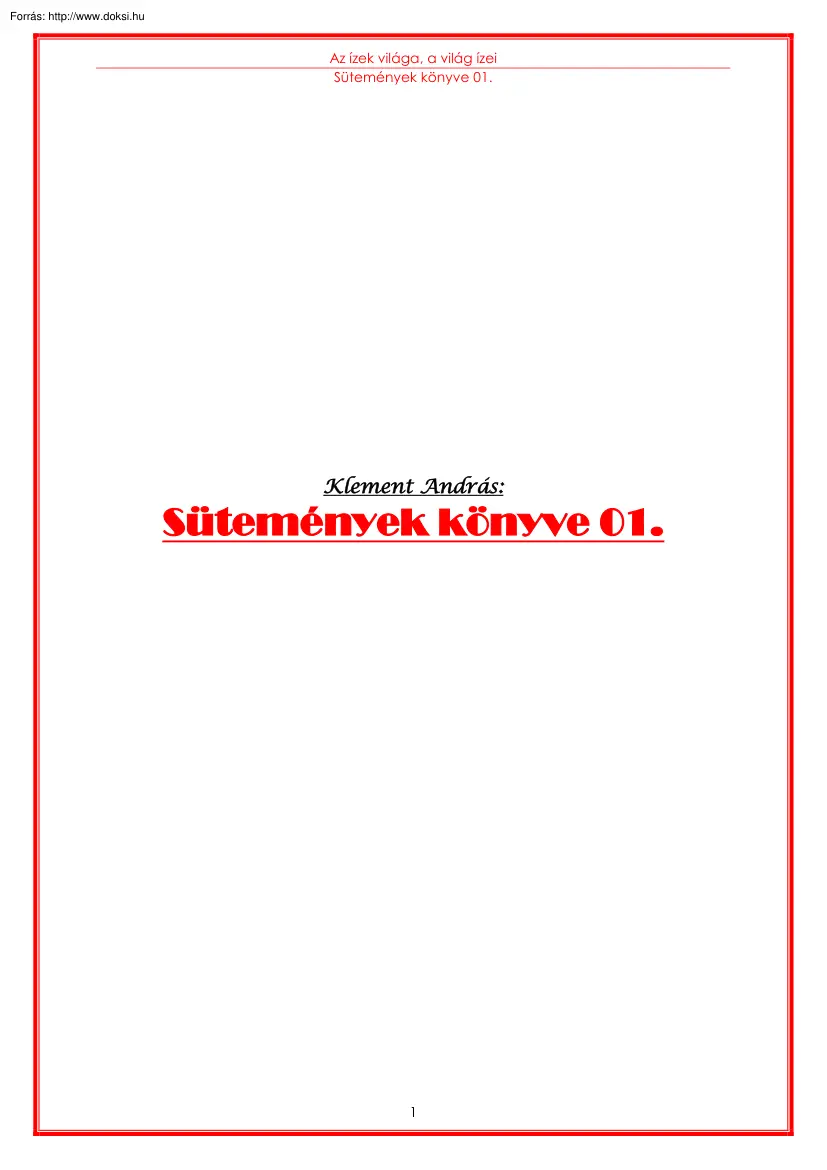 Klement András - Sütemények könyve 01