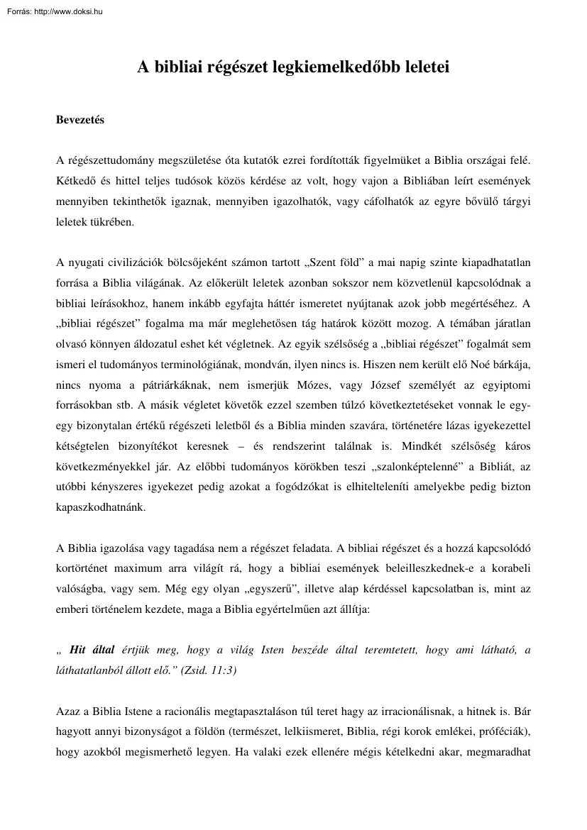 Nagy Viktória - A bibliai régészet legkiemelkedőbb leletei