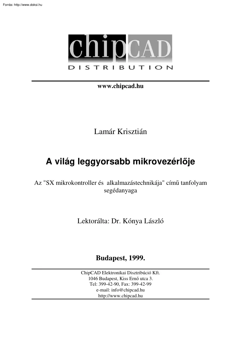 Lamár Krisztián - A világ leggyorsabb mikrovezérlője