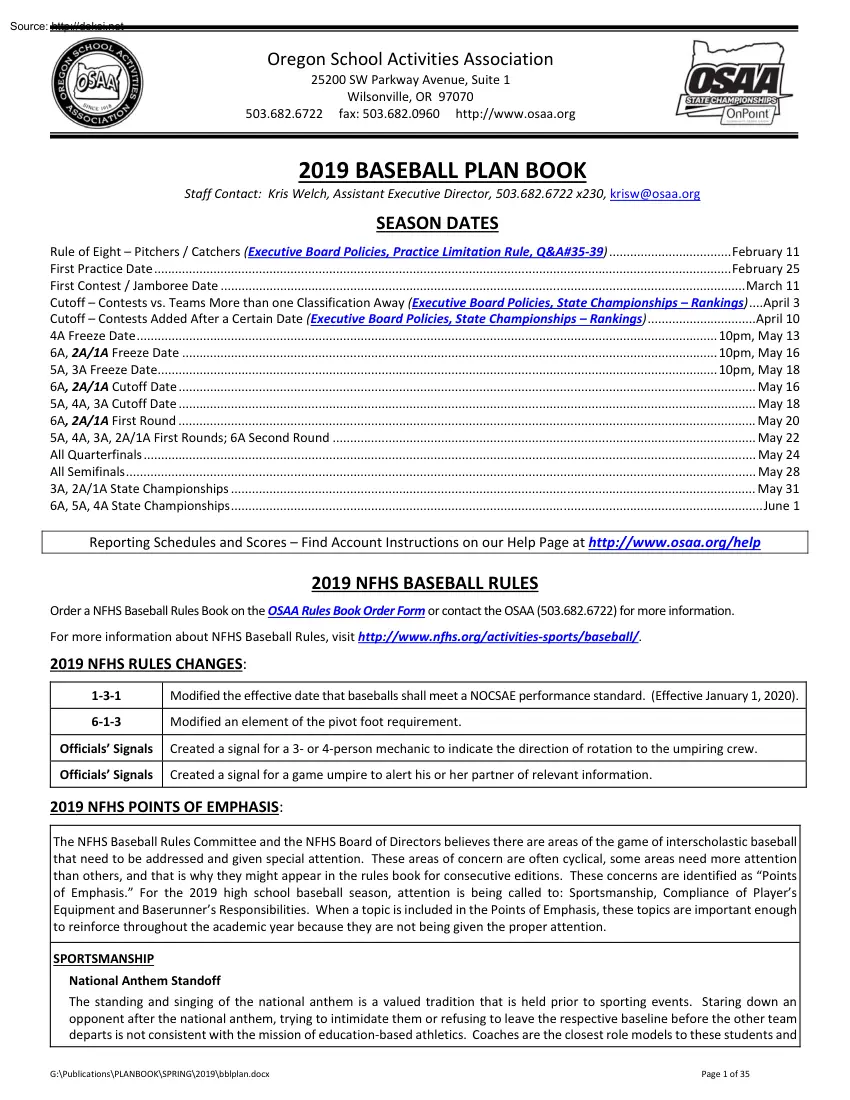 Baseball Plan Book