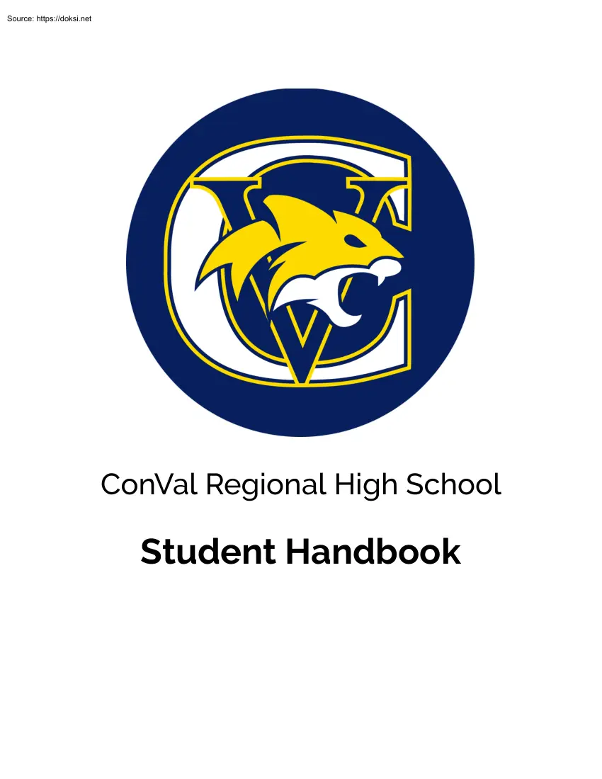 ConVal Regional High School, Student Handbook