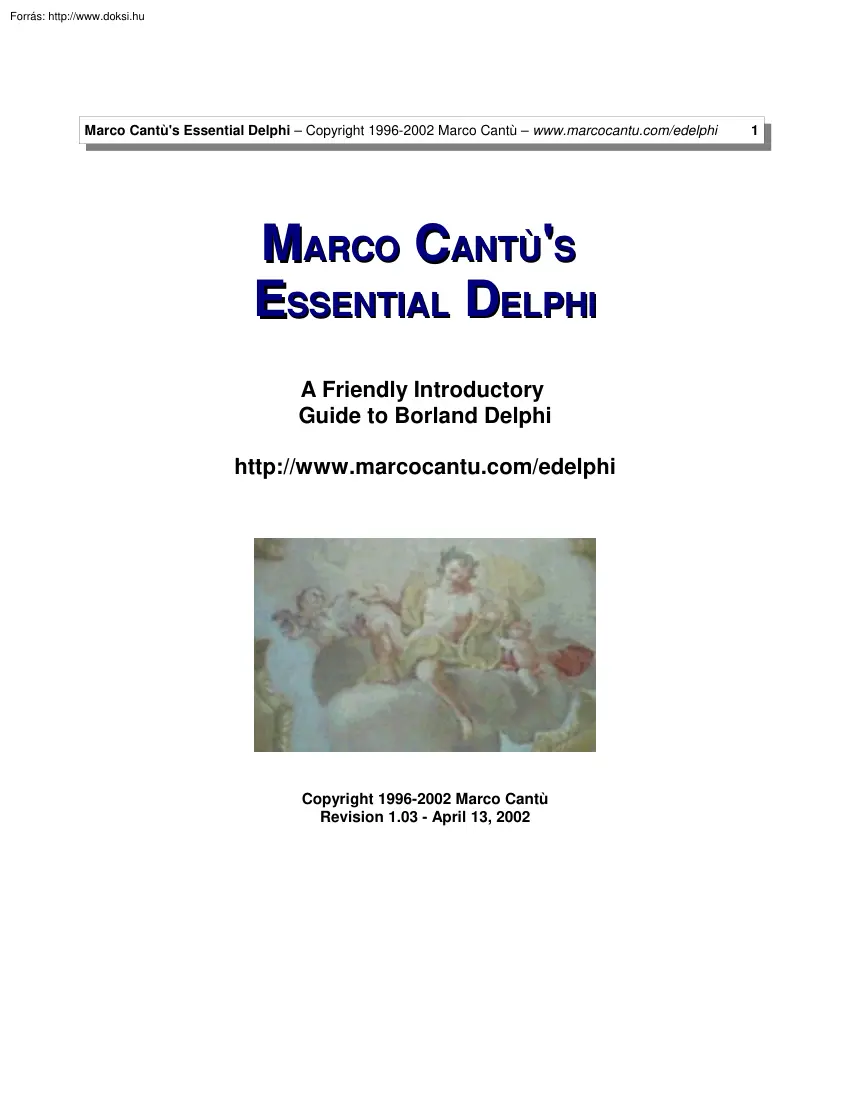 Marco Cantú - Essential Delphi 1.03
