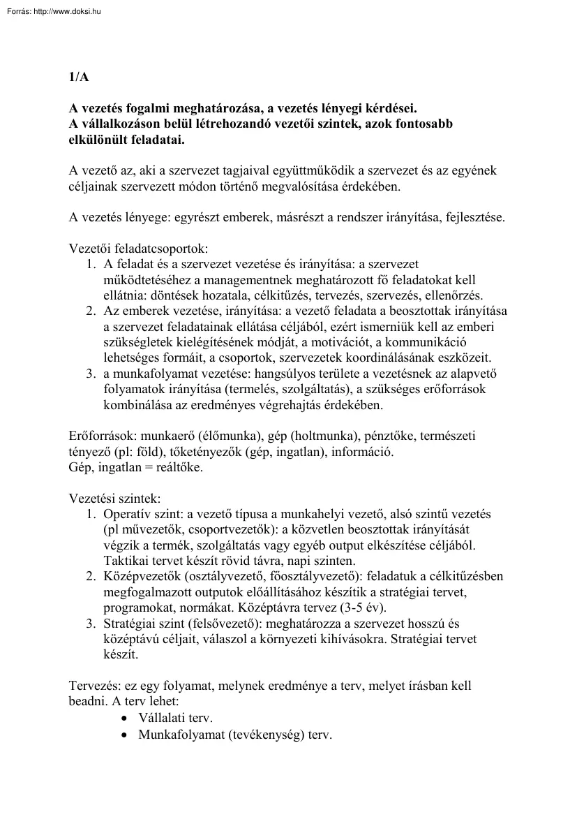 Mérlegképes könyvelő, gazdasági és vezetési ismeretek kidolgozott tételsor