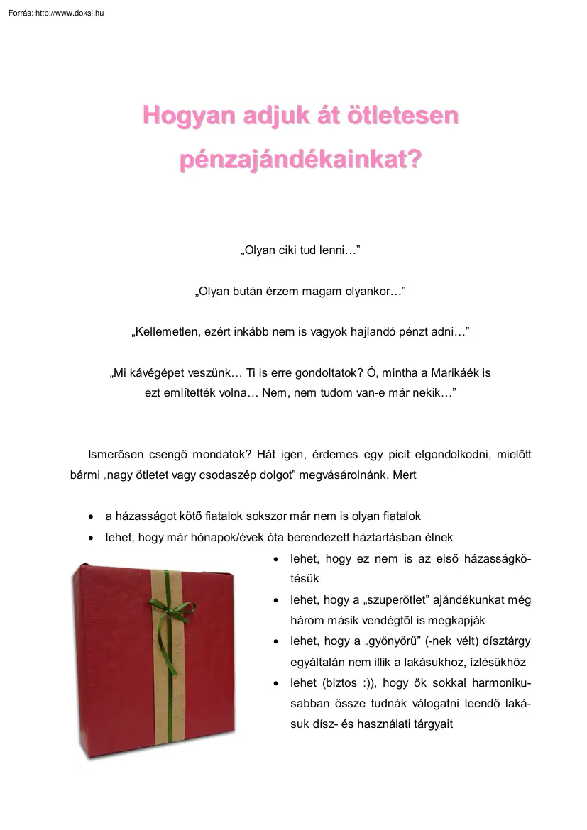 Forray Nikolett - Hogyan adjuk át ötletesen pénzajándékainkat