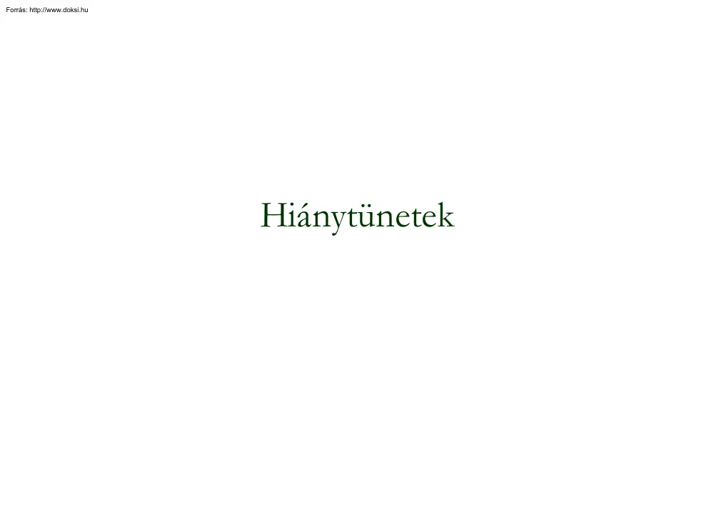 Sáringer Tamás - Hiánytünetek