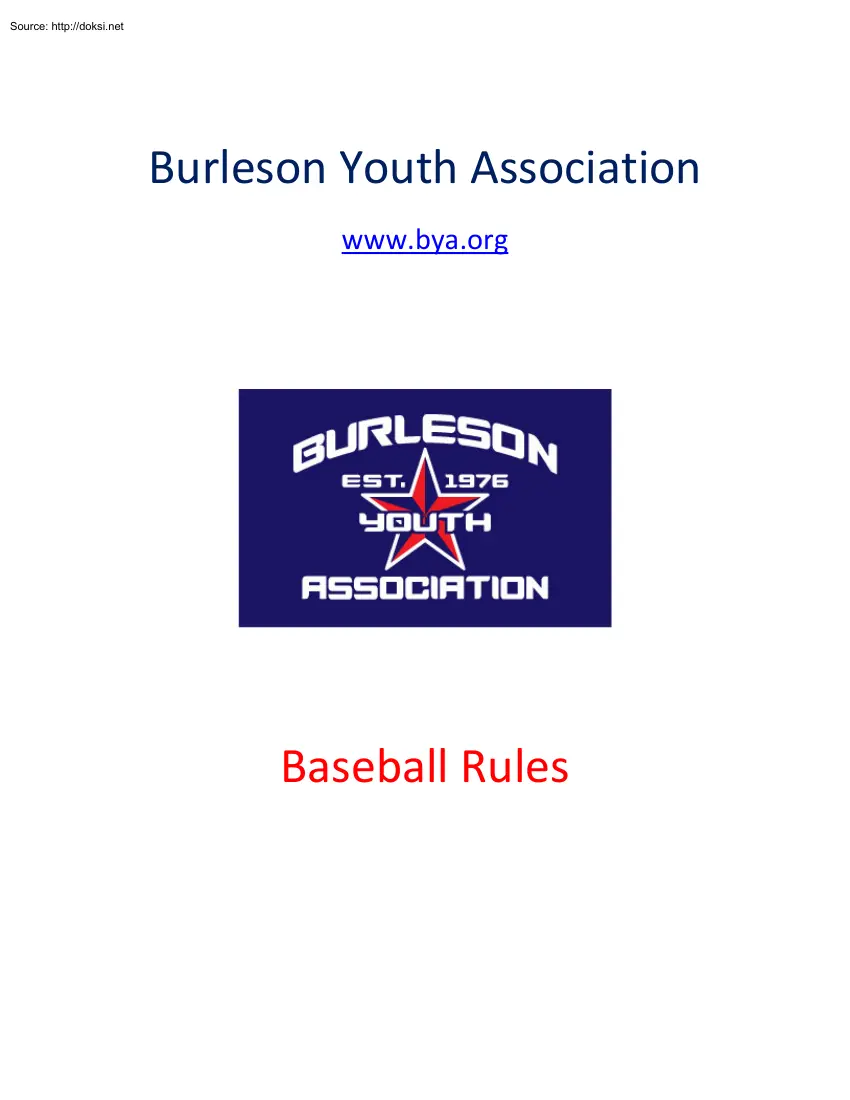 Baseball Rules