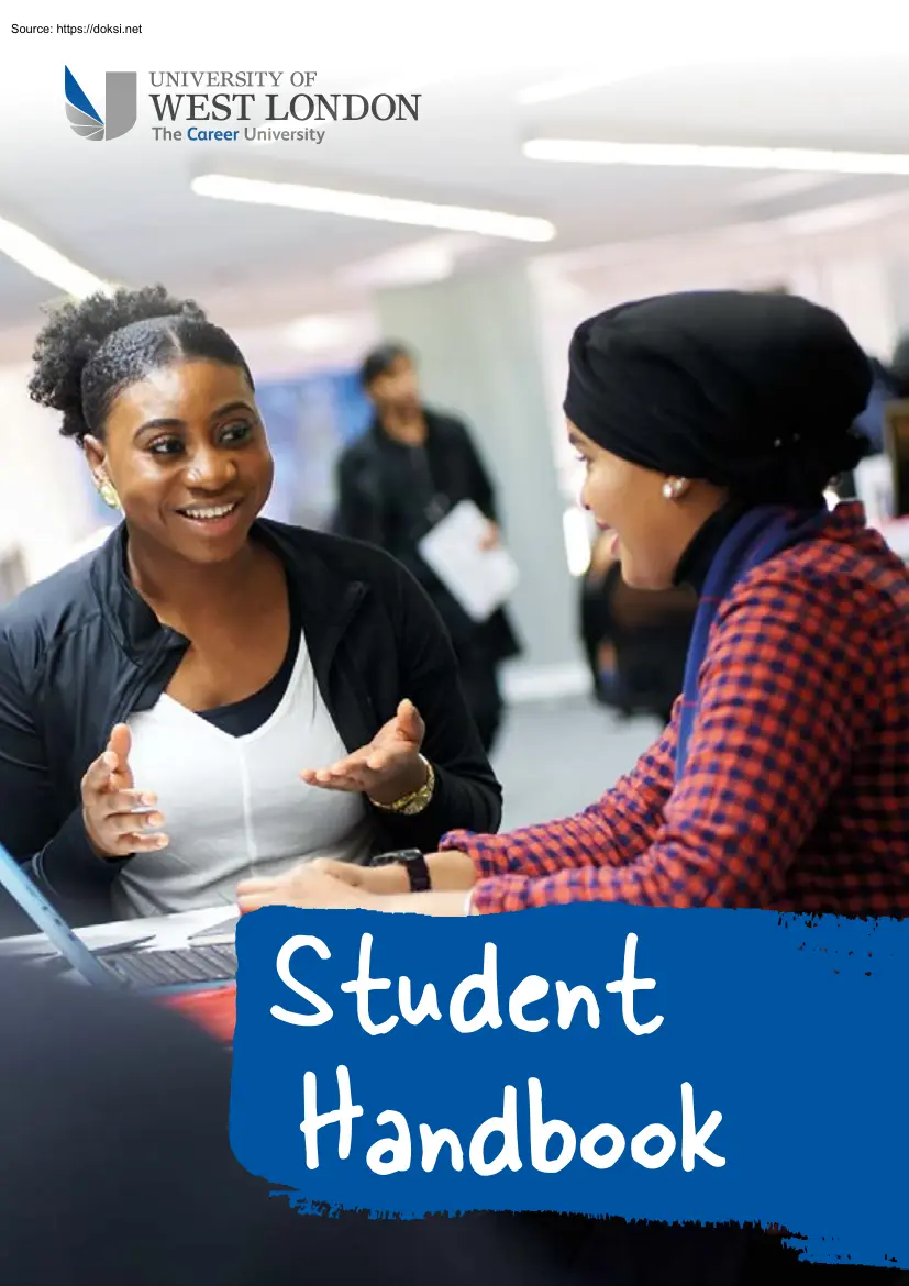 University of West London, Student Handbook