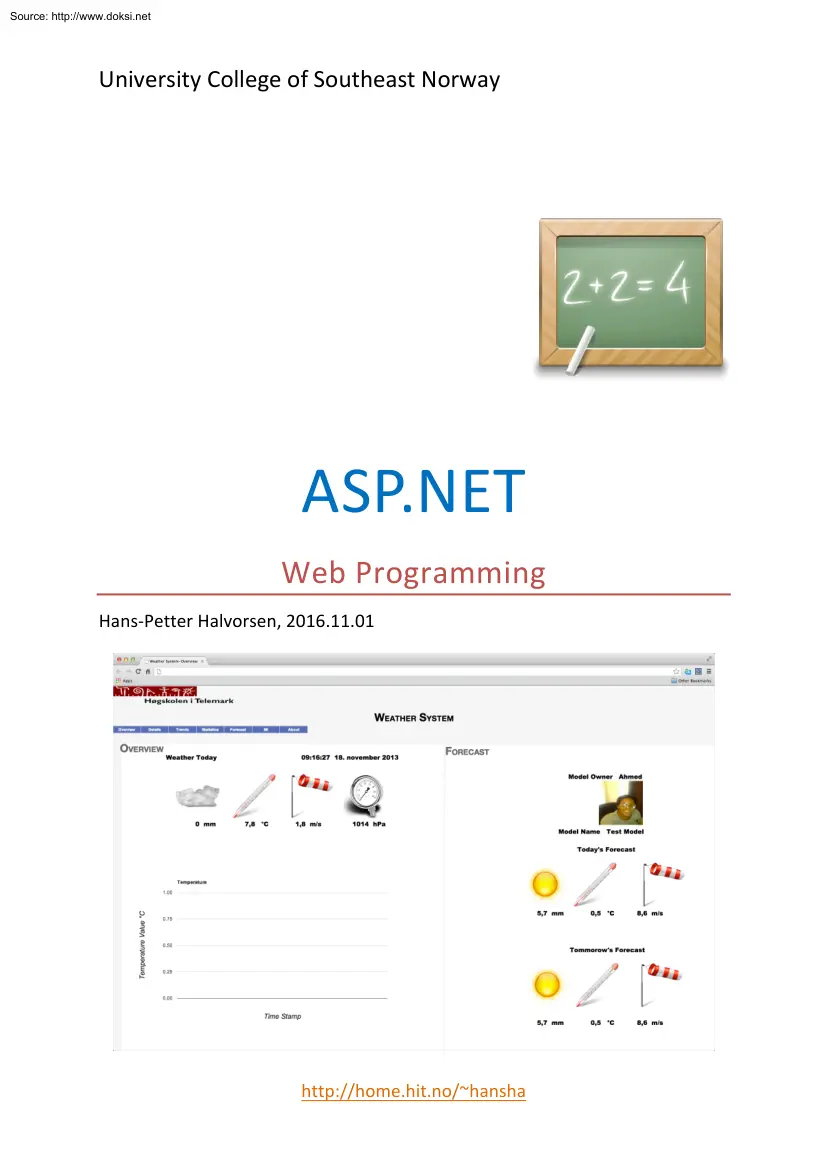 Hans Petter Halvorsen - ASP.NET, Web Programming