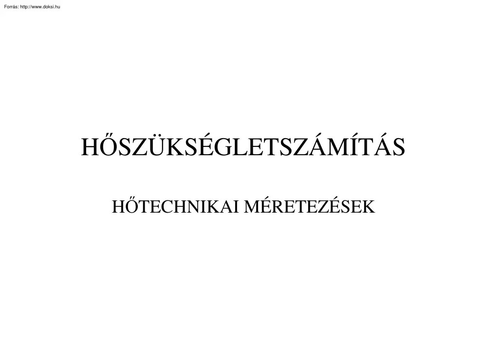 Hőszükséglet-számítás