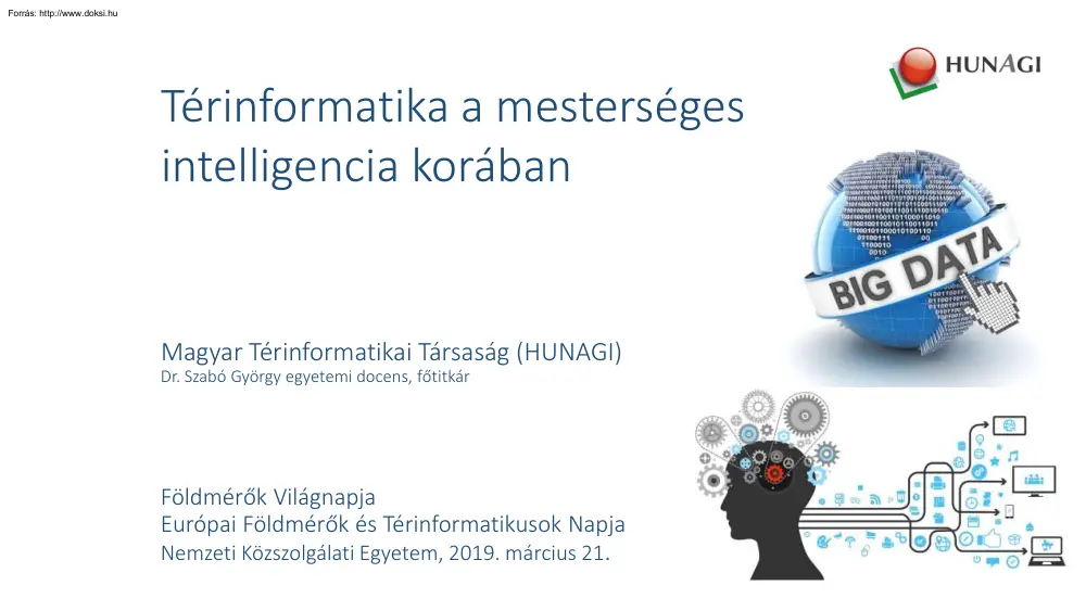 Dr. Szabó György - Térinformatika a mesterséges intelligencia korában