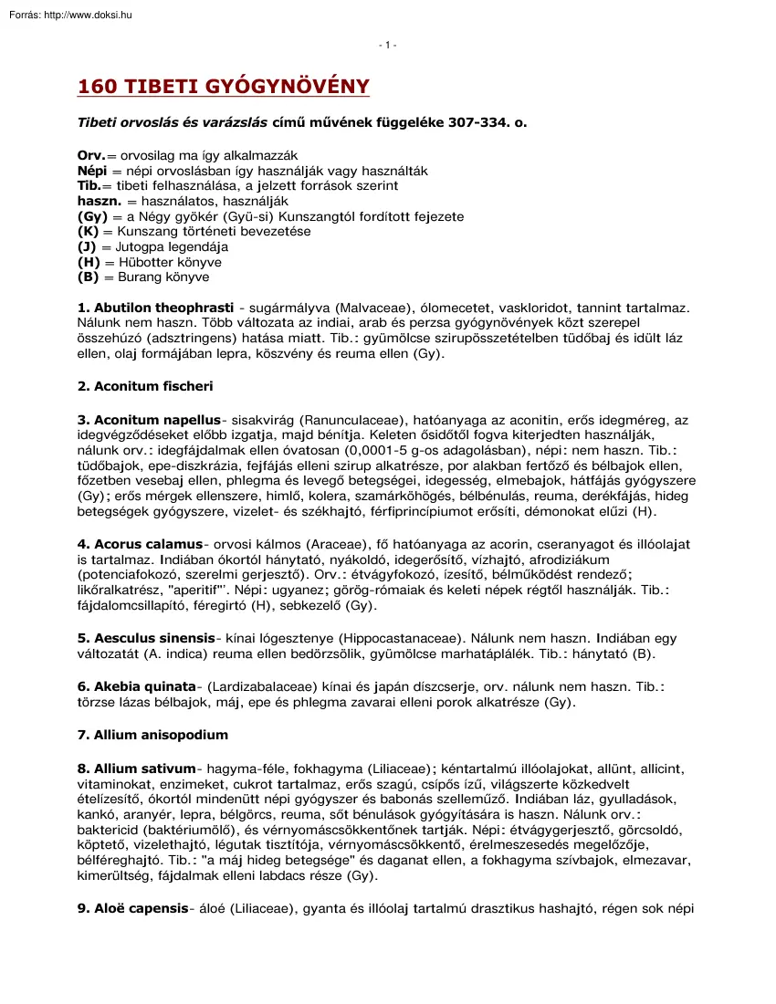 160 tibeti gyógynövény