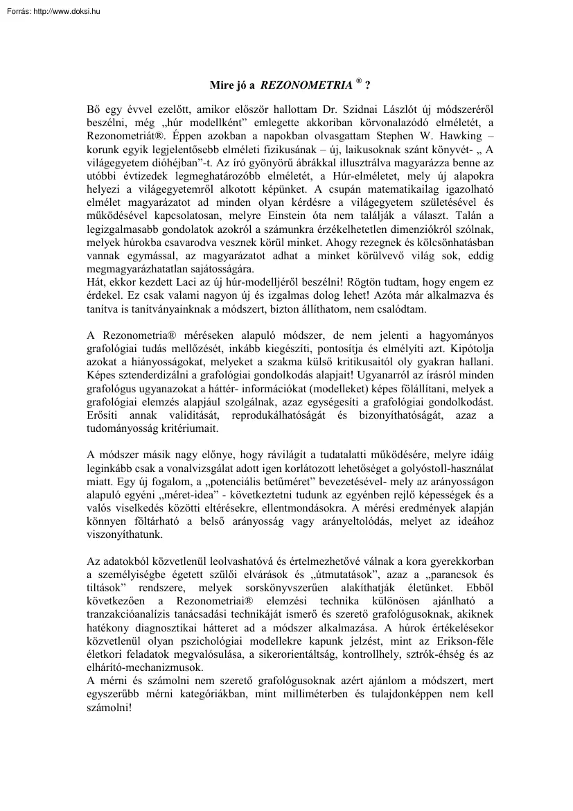 Demeter Lilla - Mire jó a rezonometria