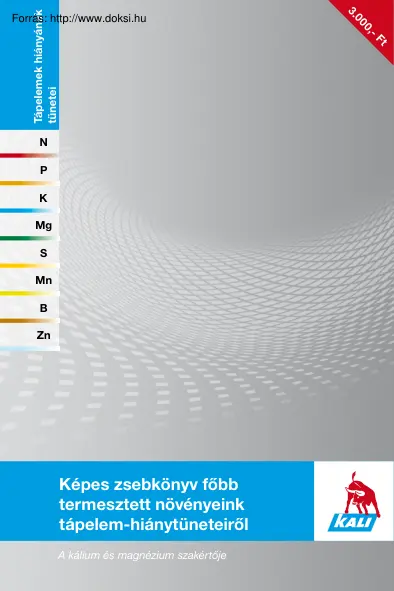 Képes zsebkönyv főbb termesztett növényeink tápelem-hiánytüneteiről