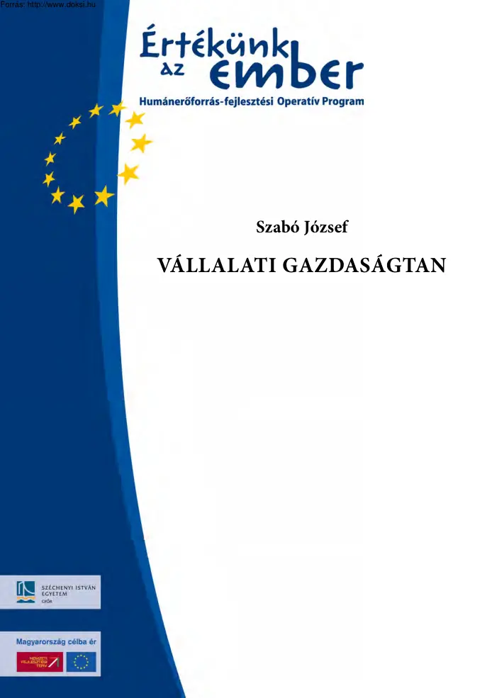 Szabó József - Vállalati gazdaságtan