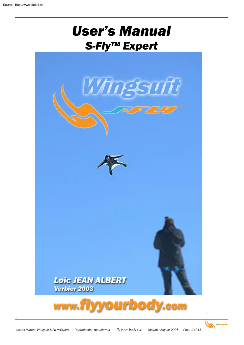 S Fly Expert, User Manual