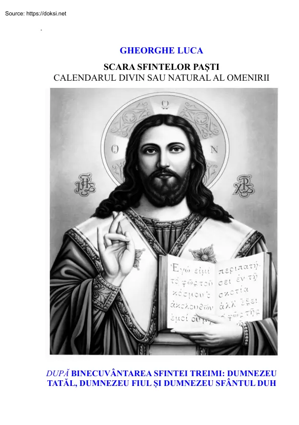 Gheorghe Luca - Scara sfintelor Pasti, Calendarul divin sau natural al omenirii