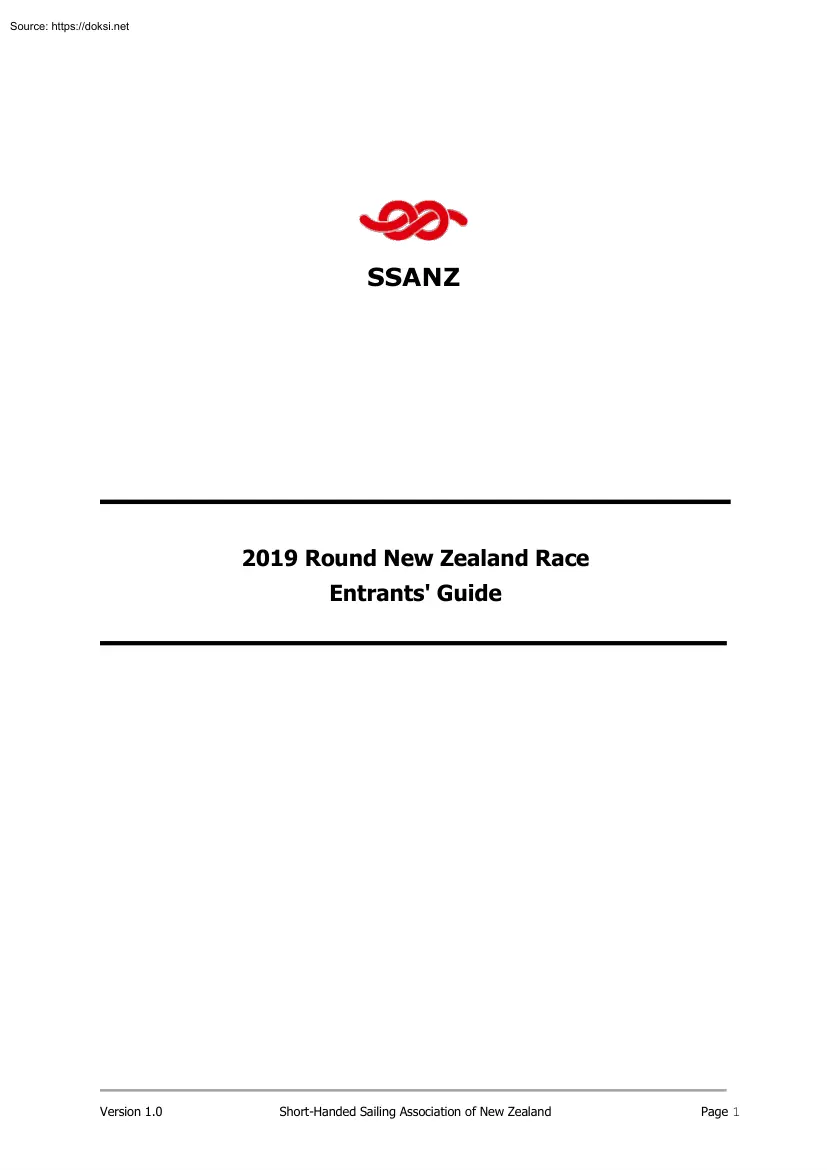 2019 Round New Zealand Race Entrants Guide