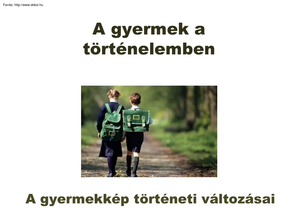 A gyermek a történelemben