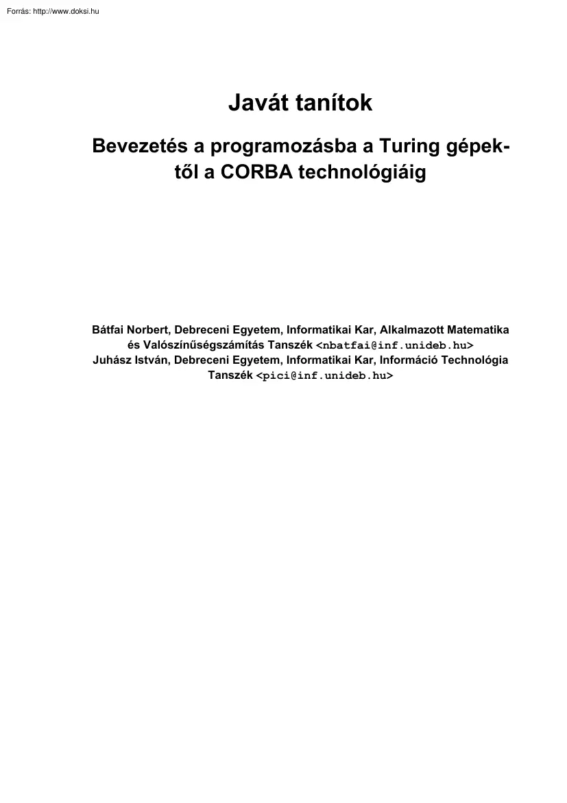 Bártfai-Juhász - Javát tanítok