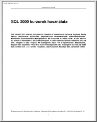 MS SQL 2000 kurzorok használata