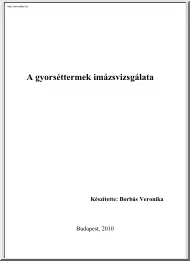 Borbás Veronika - A gyorséttermek