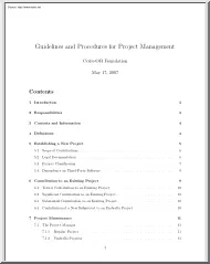 Guidelines and Procedures for Project Management