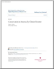 Charles C. Barker - Conservatism in